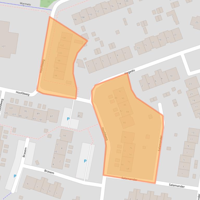 Kaart van postcodegebied 1275AE.