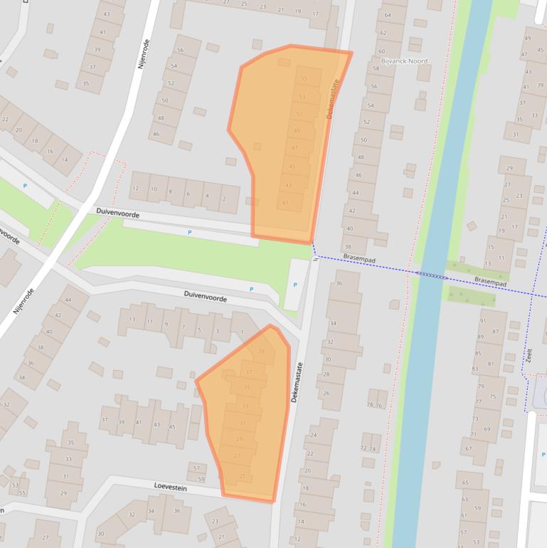 Kaart van postcodegebied 1275CN.