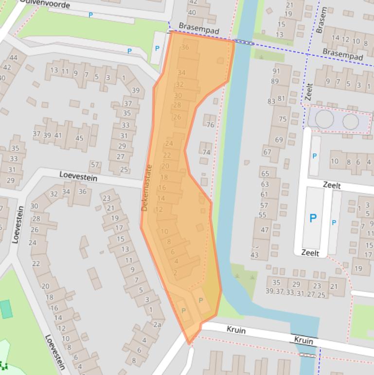 Kaart van postcodegebied 1275CP.