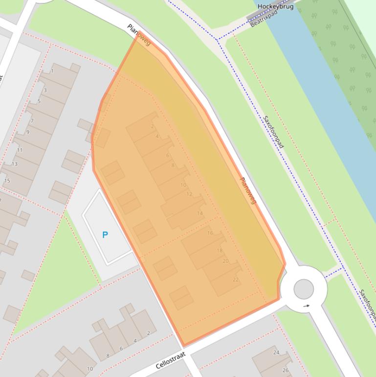 Kaart van postcodegebied 1312JE.