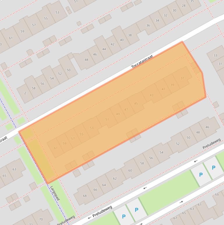 Kaart van postcodegebied 1312TK.