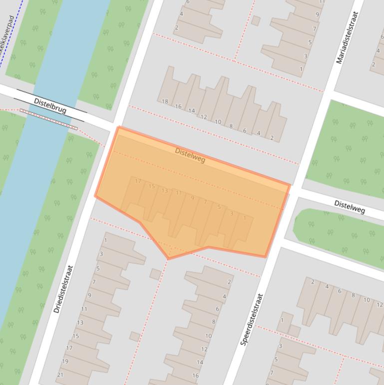 Kaart van postcodegebied 1314LV.