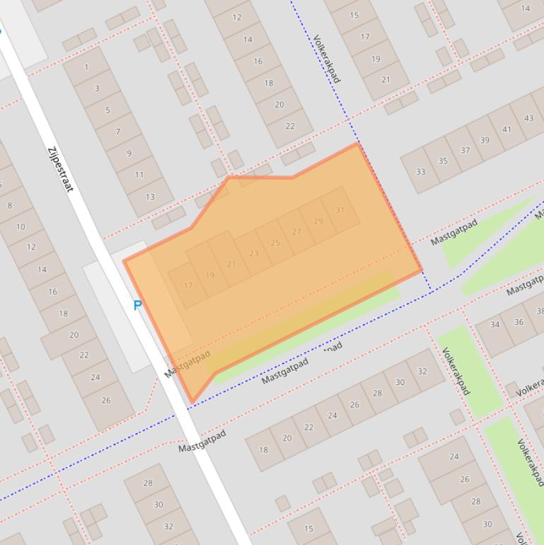 Kaart van postcodegebied 1316NL.