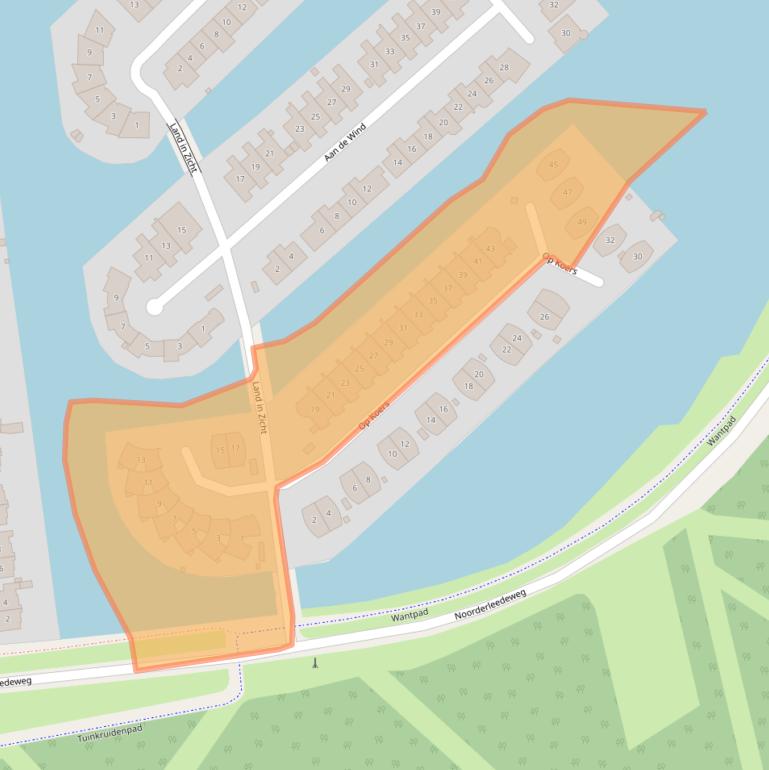 Kaart van postcodegebied 1316VN.