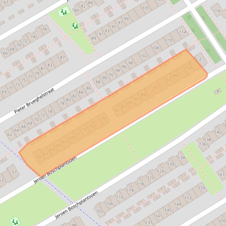 Kaart van postcodegebied 1318HC.