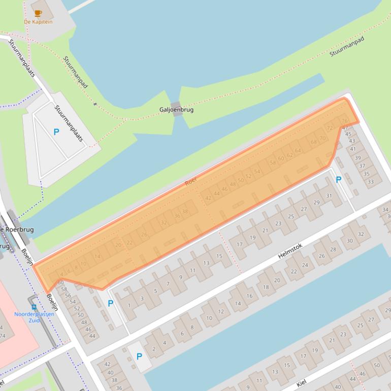 Kaart van postcodegebied 1319CM.