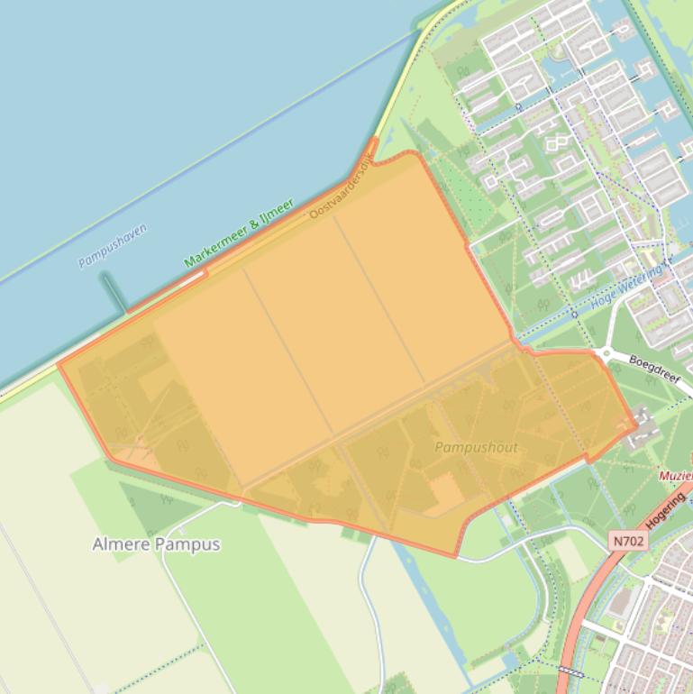 Kaart van postcodegebied 1319HA.