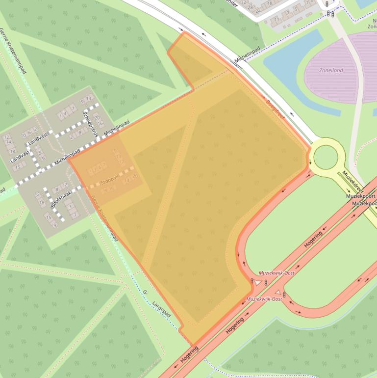 Kaart van postcodegebied 1319HC.