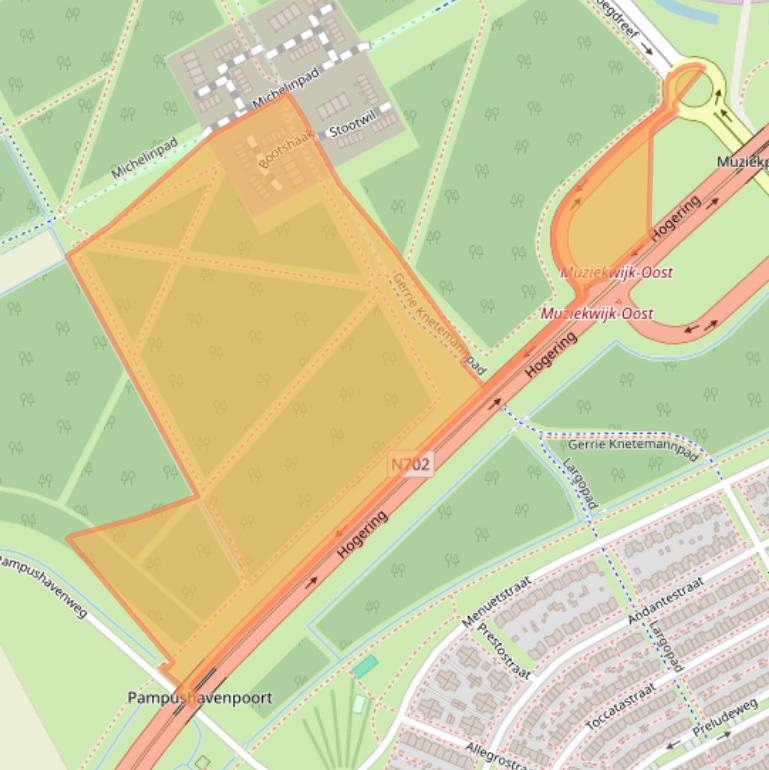 Kaart van postcodegebied 1319HD.