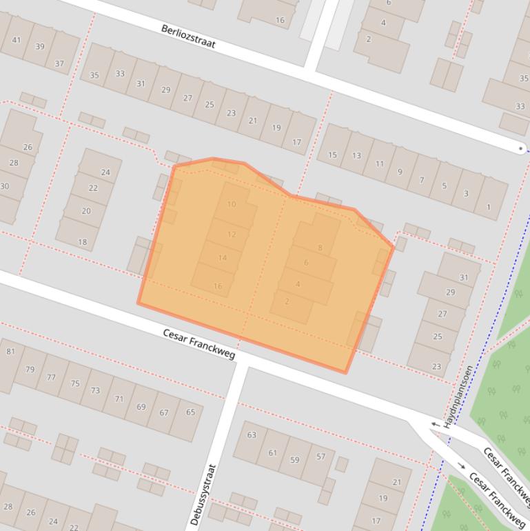 Kaart van postcodegebied 1323CH.