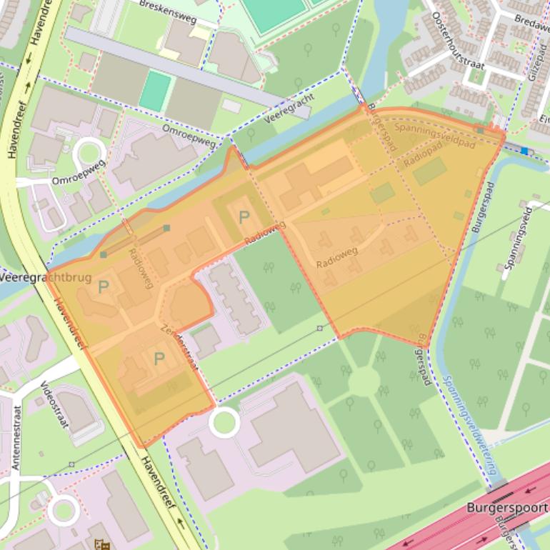 Kaart van postcodegebied 1324KW.