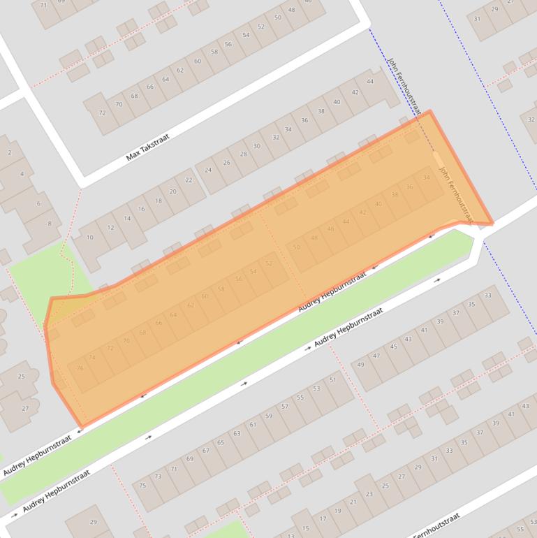 Kaart van postcodegebied 1325NN.