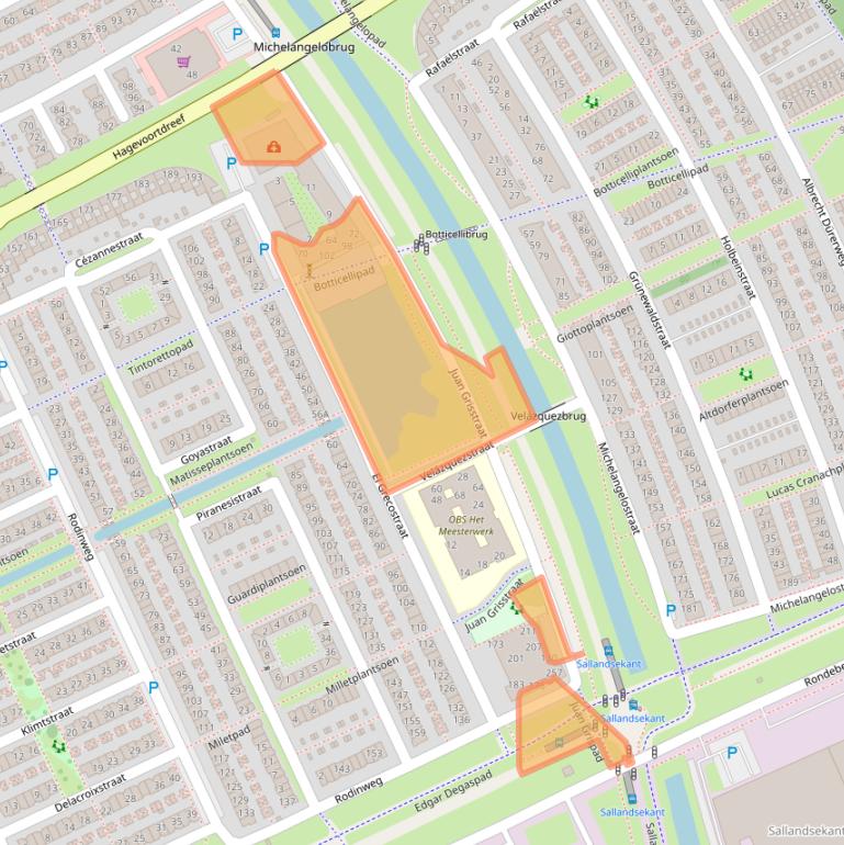 Kaart van postcodegebied 1328SV.