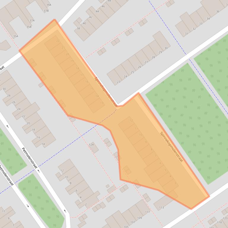 Kaart van postcodegebied 1333CS.