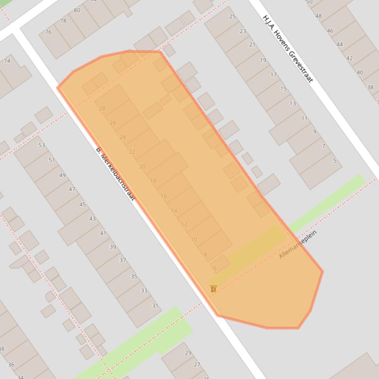 Kaart van postcodegebied 1333LB.