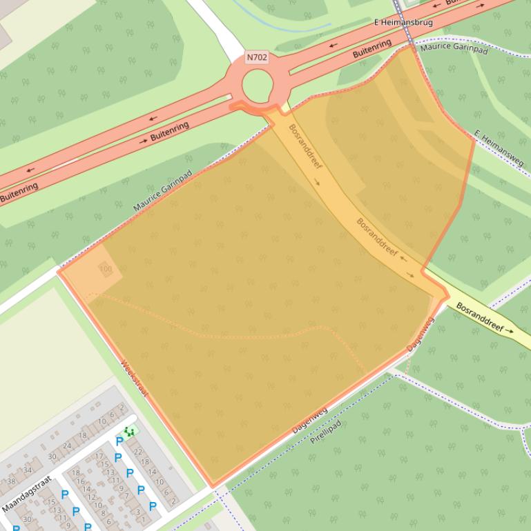 Kaart van postcodegebied 1335LT.