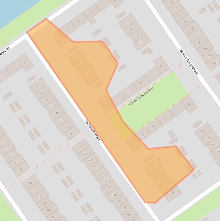 Kaart van postcodegebied 1336GK.