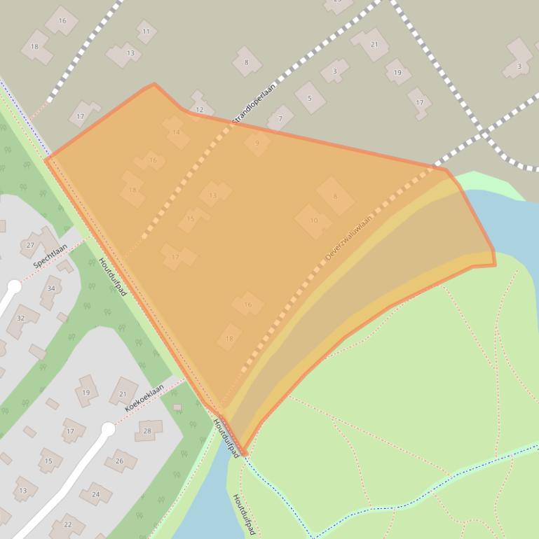 Kaart van postcodegebied 1343AN.