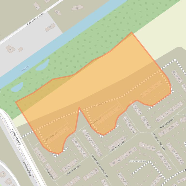 Kaart van postcodegebied 1349MA.