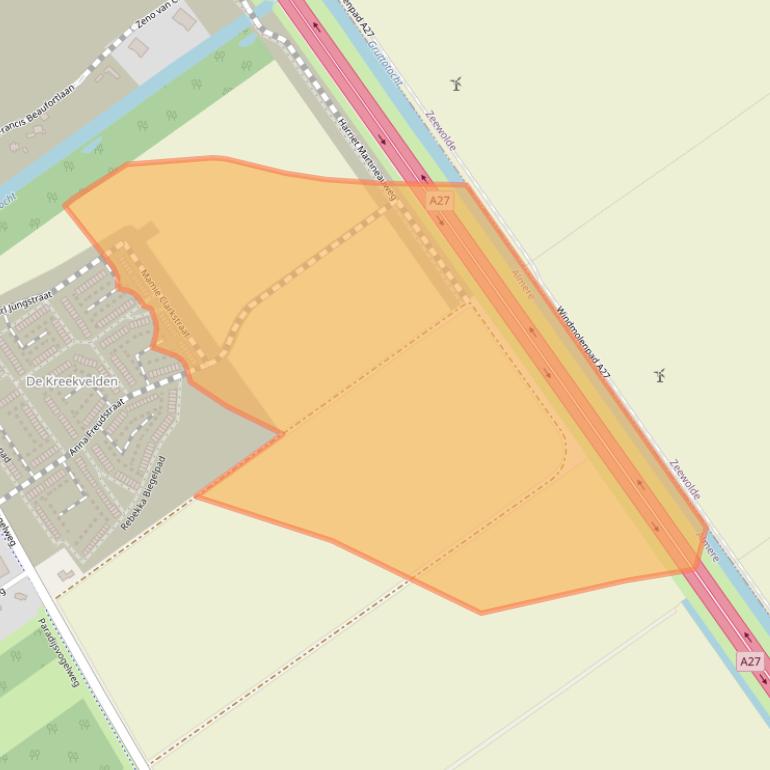 Kaart van postcodegebied 1349MG.