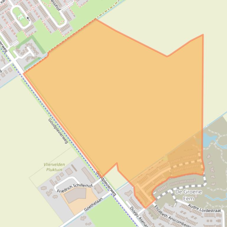 Kaart van postcodegebied 1349NA.