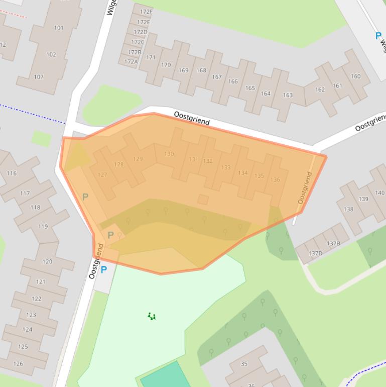 Kaart van postcodegebied 1356HK.