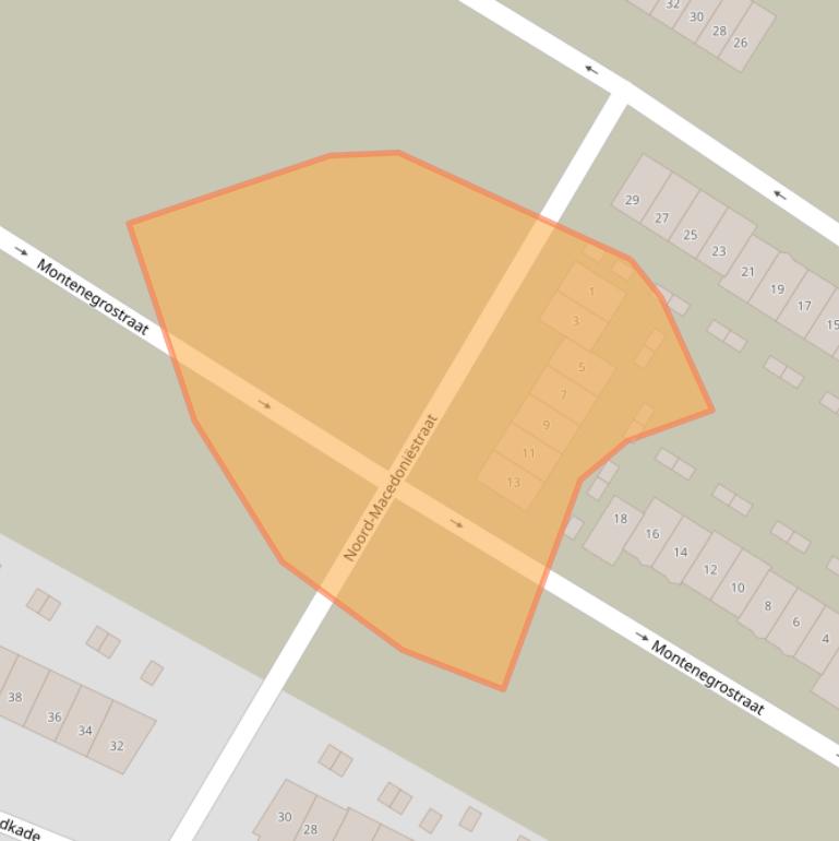 Kaart van postcodegebied 1362KG.