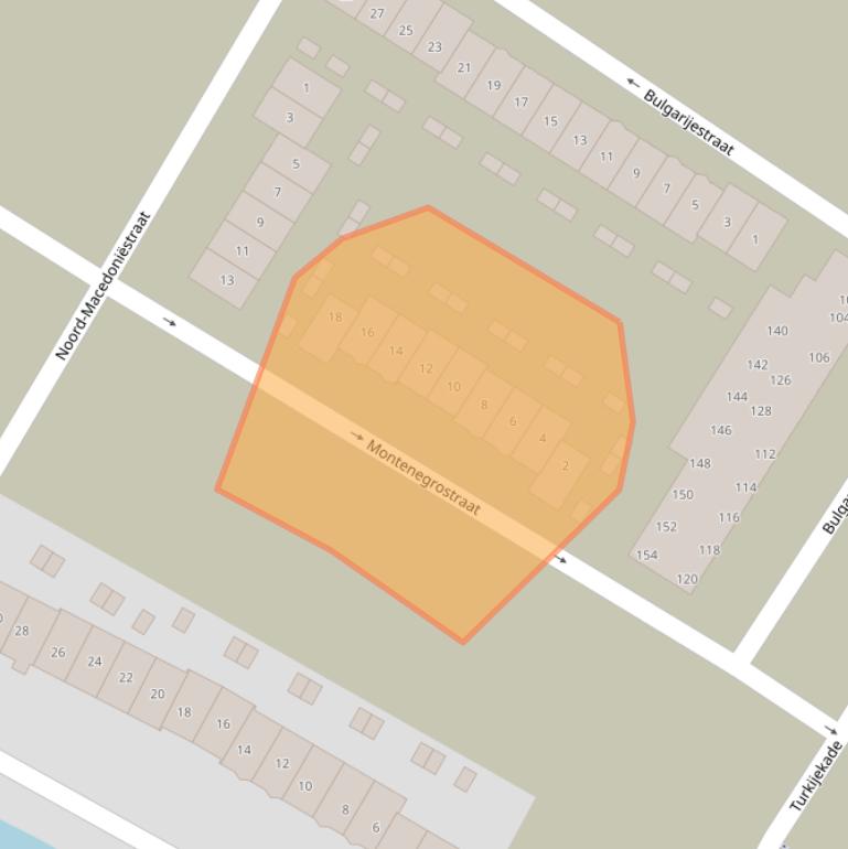 Kaart van postcodegebied 1362KH.