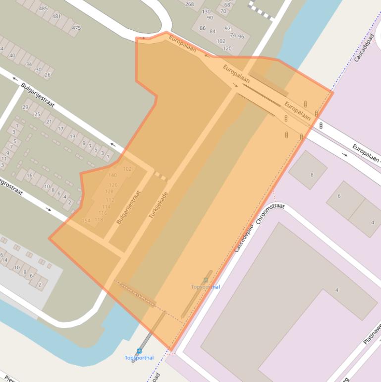 Kaart van postcodegebied 1362KJ.