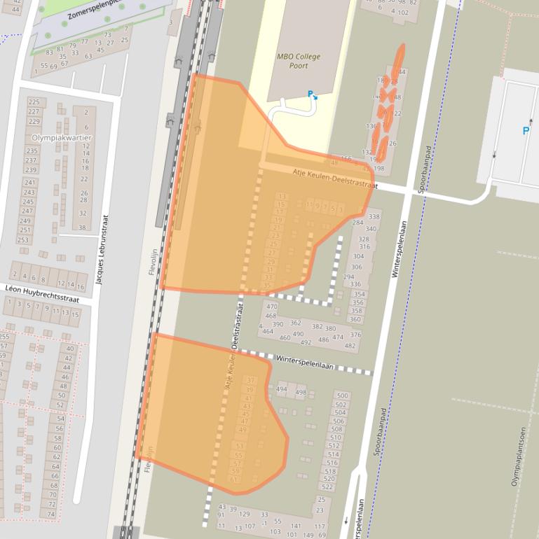 Kaart van postcodegebied 1362LJ.