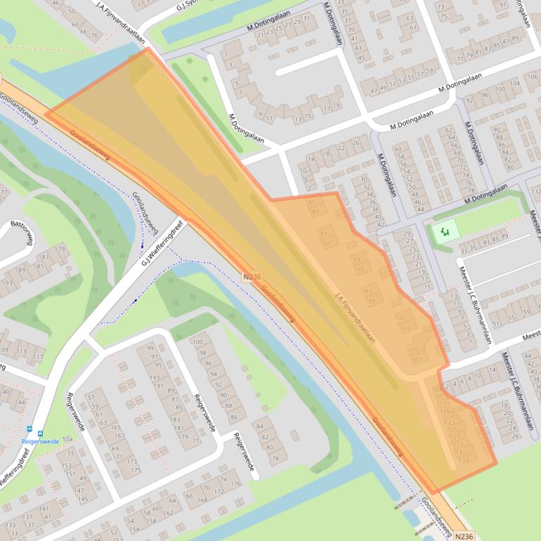 Kaart van postcodegebied 1381EV.