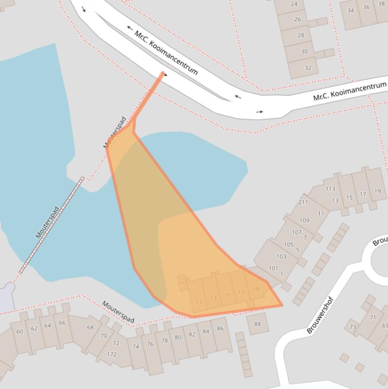 Kaart van postcodegebied 1383DG.
