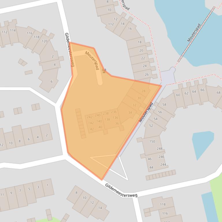 Kaart van postcodegebied 1383DJ.