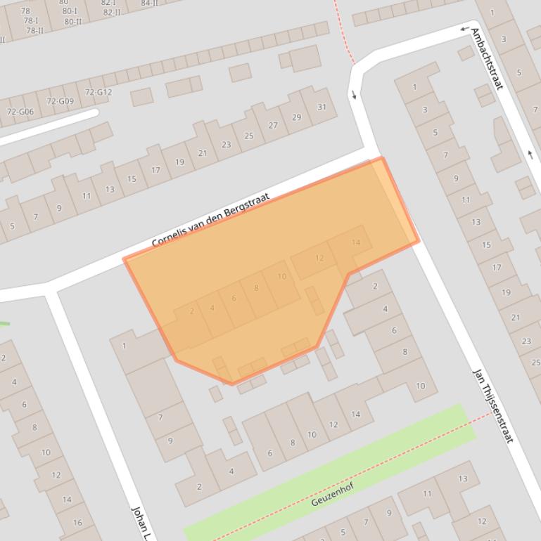 Kaart van postcodegebied 1403LX.