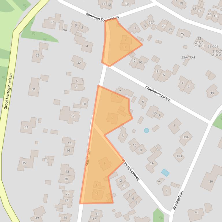 Kaart van postcodegebied 1405ET.