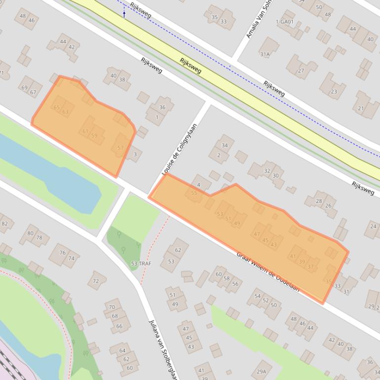 Kaart van postcodegebied 1412AN.