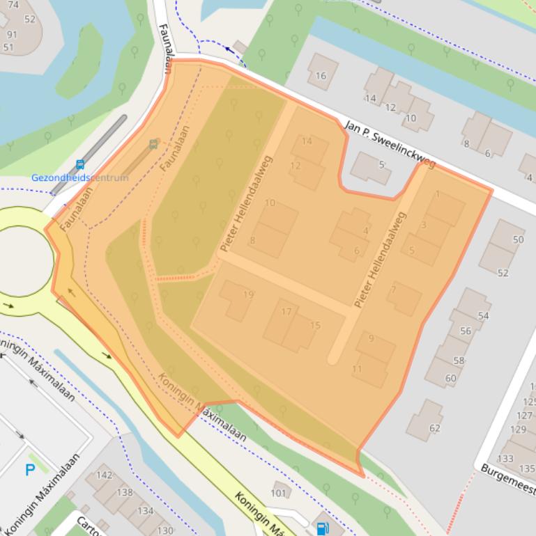 Kaart van postcodegebied 1421KV.