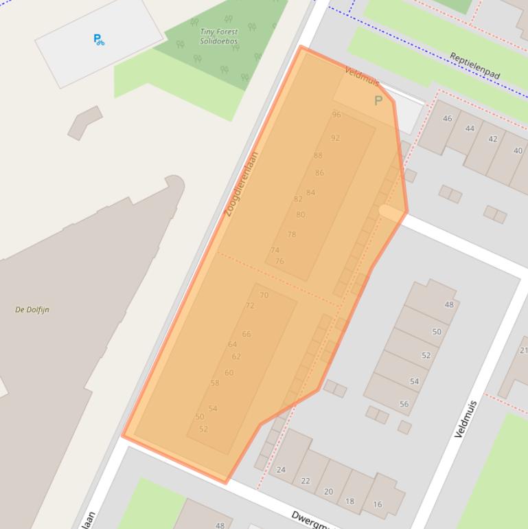 Kaart van postcodegebied 1422WH.