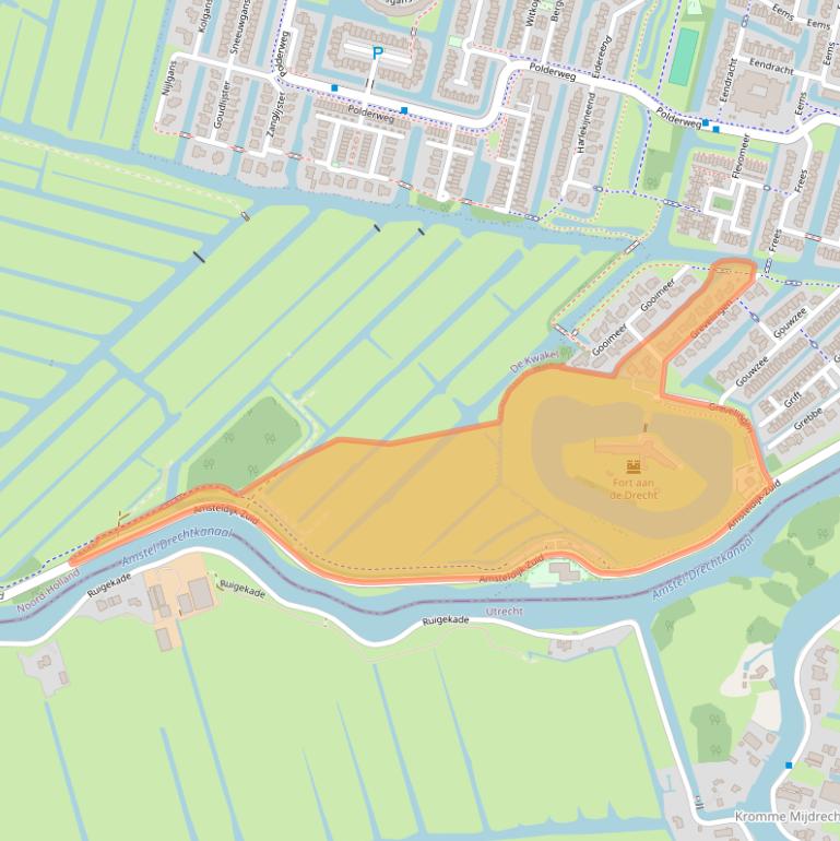 Kaart van postcodegebied 1423DN.
