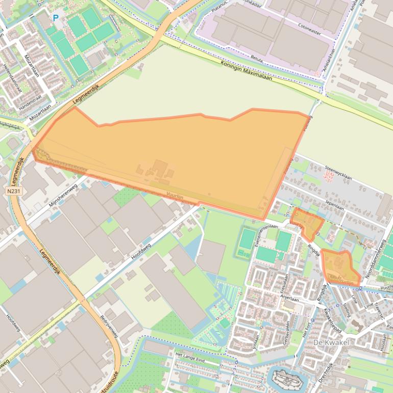 Kaart van postcodegebied 1424NS.