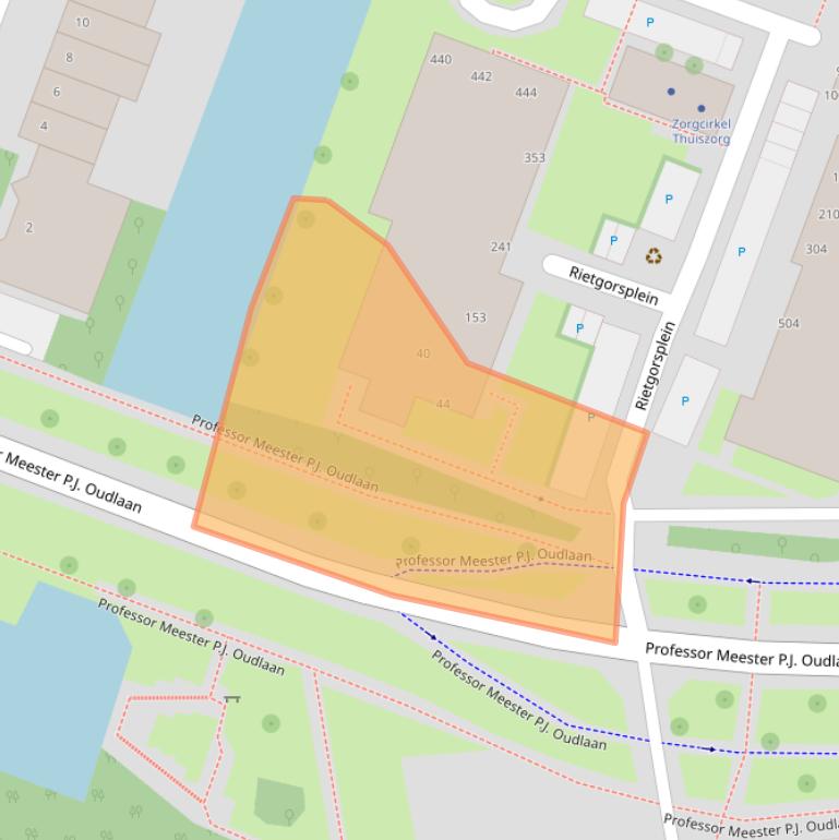 Kaart van postcodegebied 1444TB.