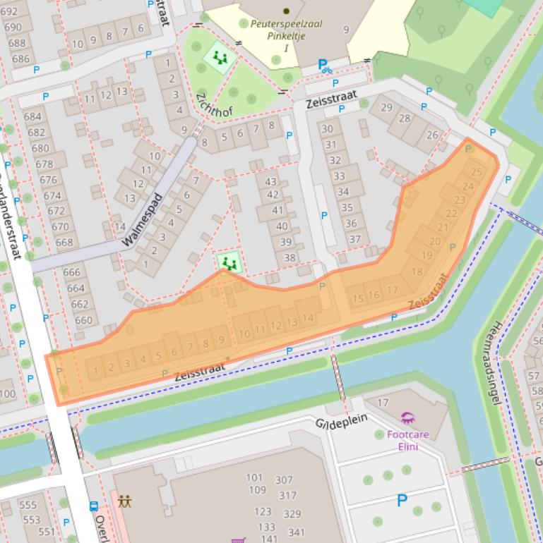 Kaart van postcodegebied 1445HA.