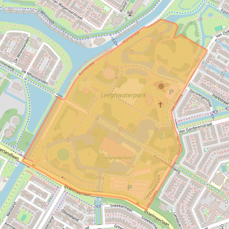 Kaart van postcodegebied 1445RA.