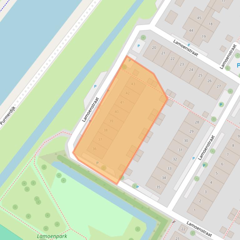 Kaart van postcodegebied 1445SP.