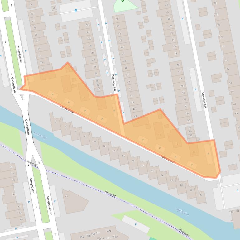 Kaart van postcodegebied 1448BR.
