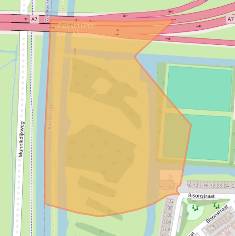 Kaart van postcodegebied 1448WS.