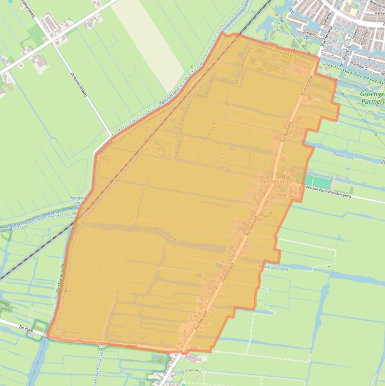 Kaart van postcodegebied 1451.