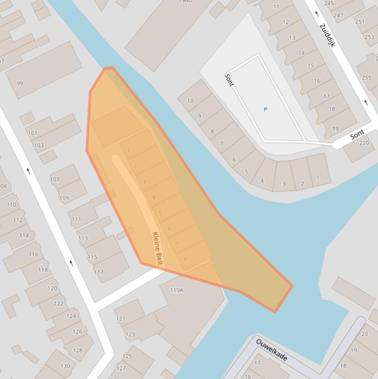 Kaart van postcodegebied 1501CW.