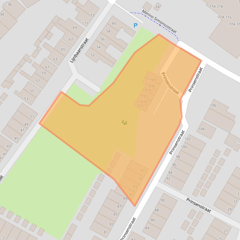 Kaart van postcodegebied 1501NT.