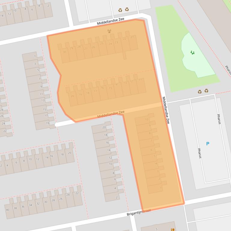 Kaart van postcodegebied 1503BX.